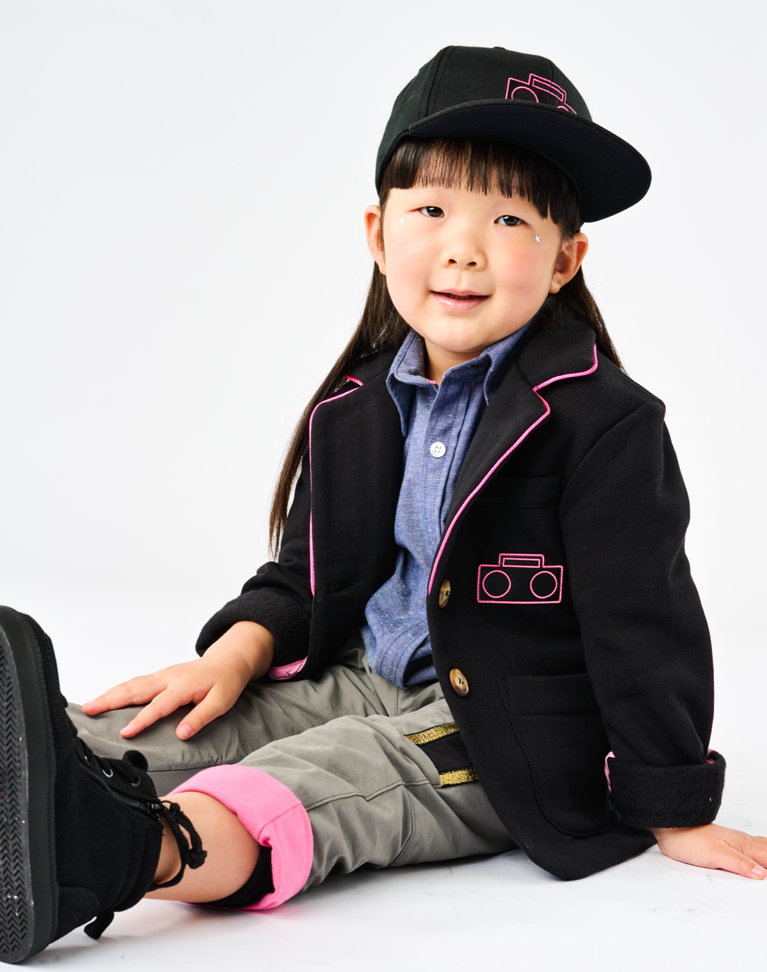 Hot Pink Boombox Blazer