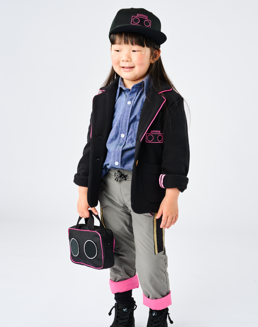 Hot Pink Boombox Blazer