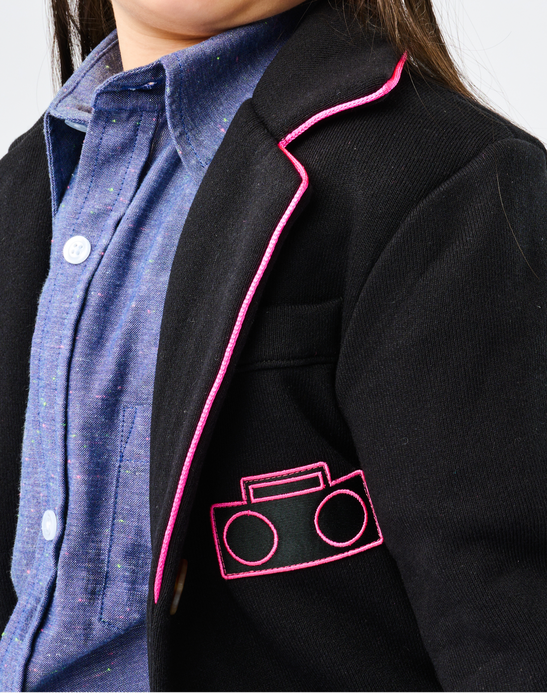Hot Pink Boombox Blazer